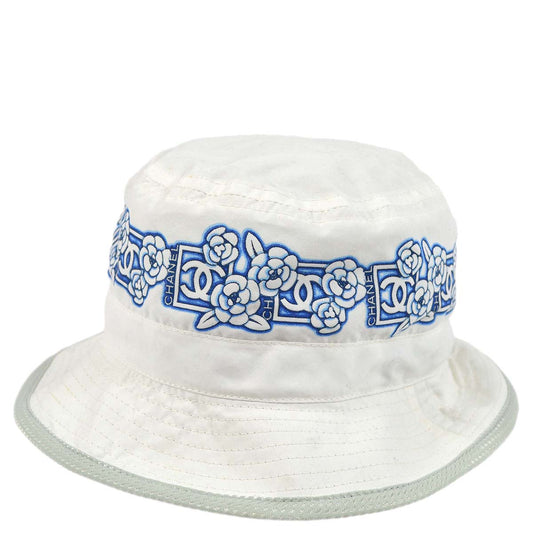Luxury Chanel White Sport Line Bucket Hat #M Small New
