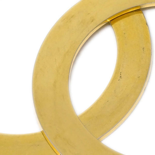 Luxury Chanel Hoop Dangle Earrings Clip-On Gold