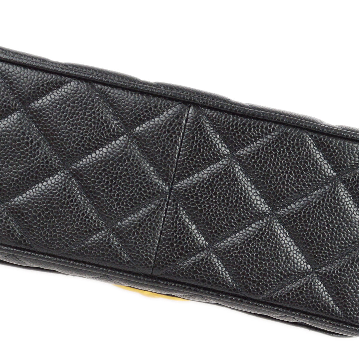 Luxury Chanel 1994-1996 Black Caviar Straight Flap Chain Shoulder Bag