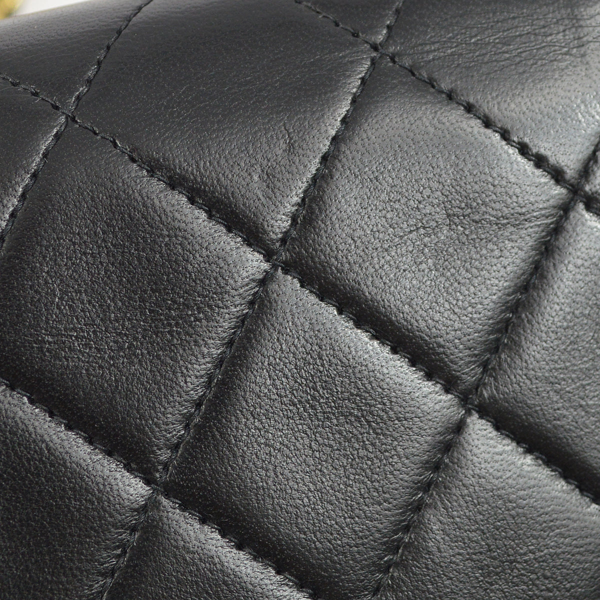 Luxury Chanel 2000-2001 Black Lambskin Pushlock Small Half Flap Shoulder Bag