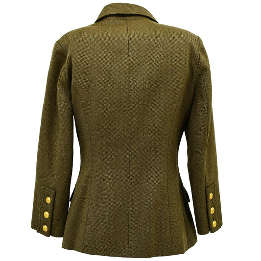 Luxury Chanel Single Breasted Jacket Khaki 96A #40