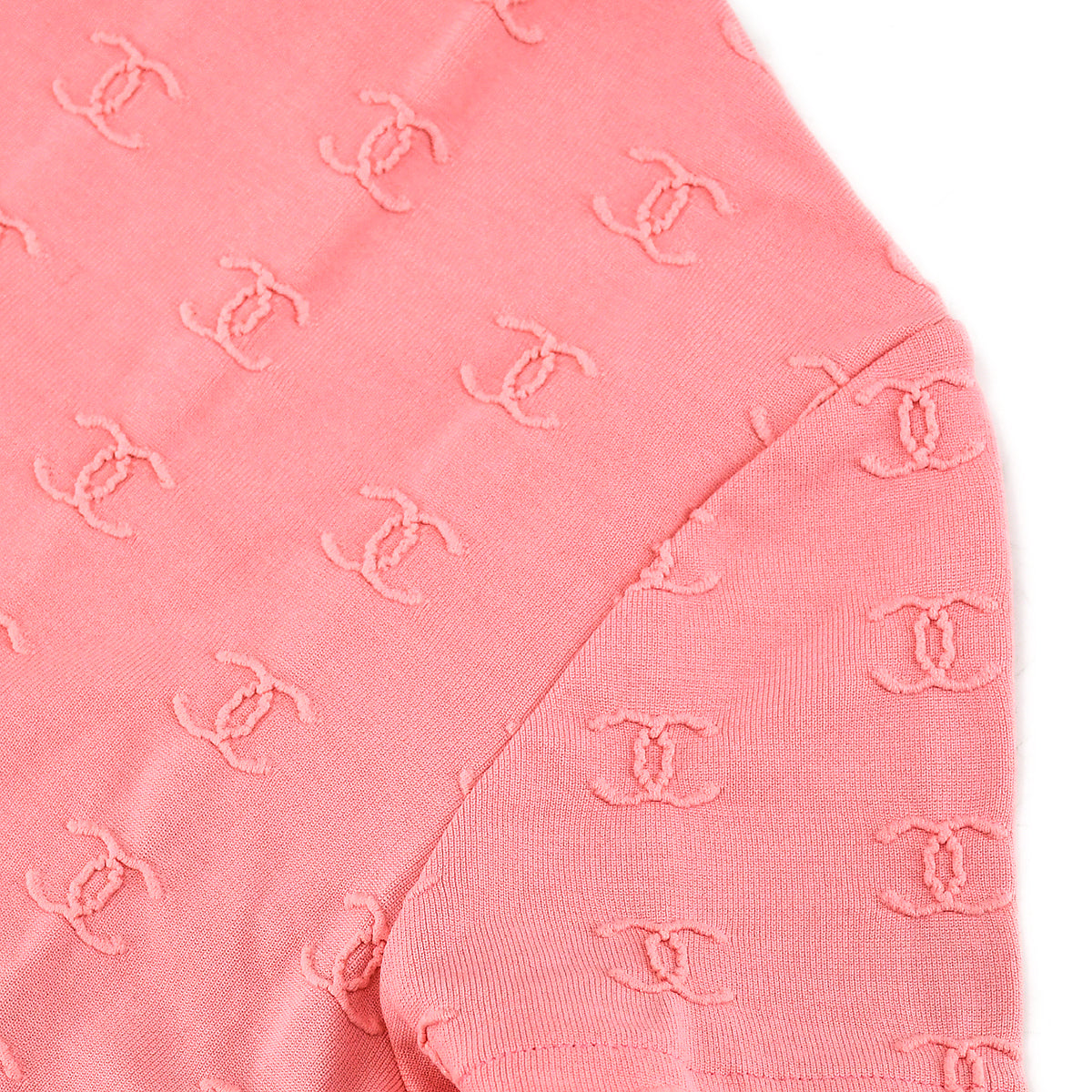 Luxury Chanel Cropped T-shirt Pink 97P #40