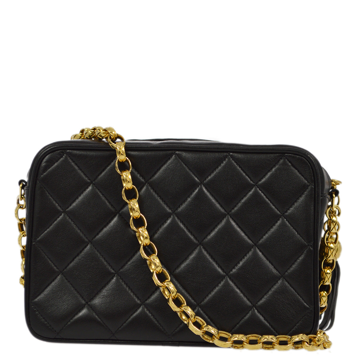 Luxury Chanel 1994-1996 Black Lambskin Camera Bag Mini