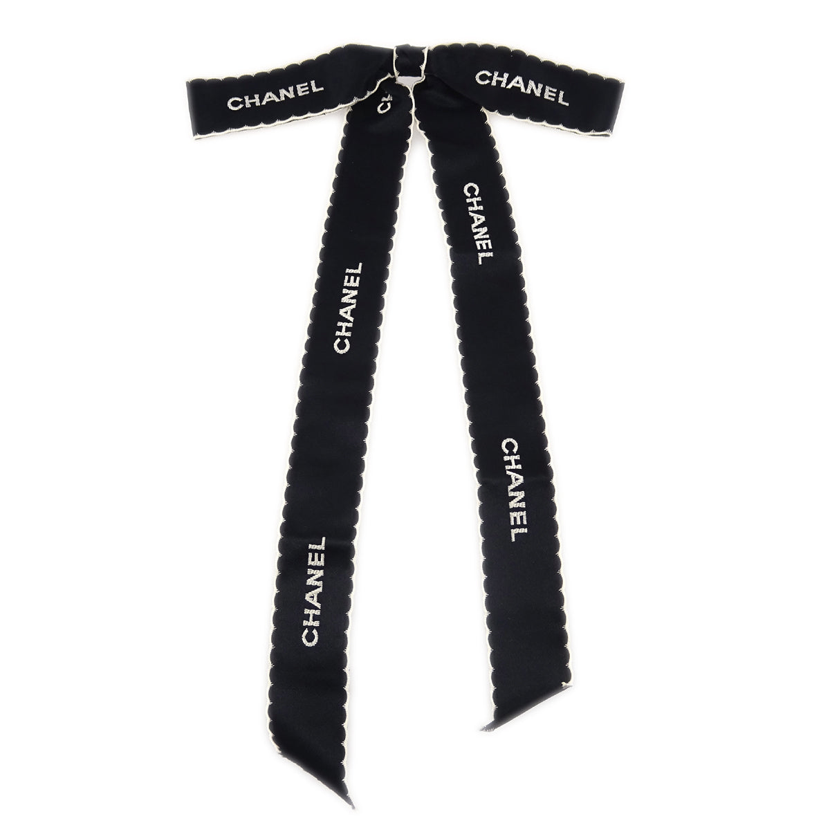 Luxury Chanel Bow Brooch Pin Black