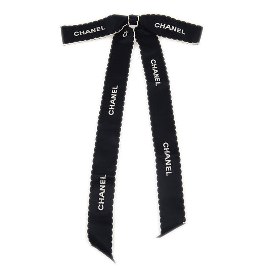 Luxury Chanel Bow Brooch Pin Black