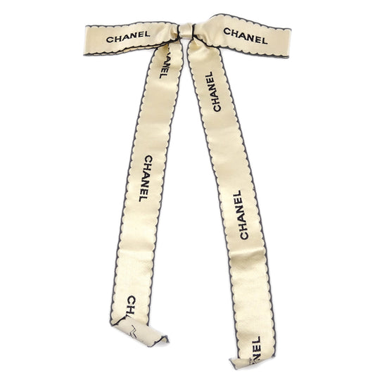 Luxury Chanel Bow Brooch Pin White