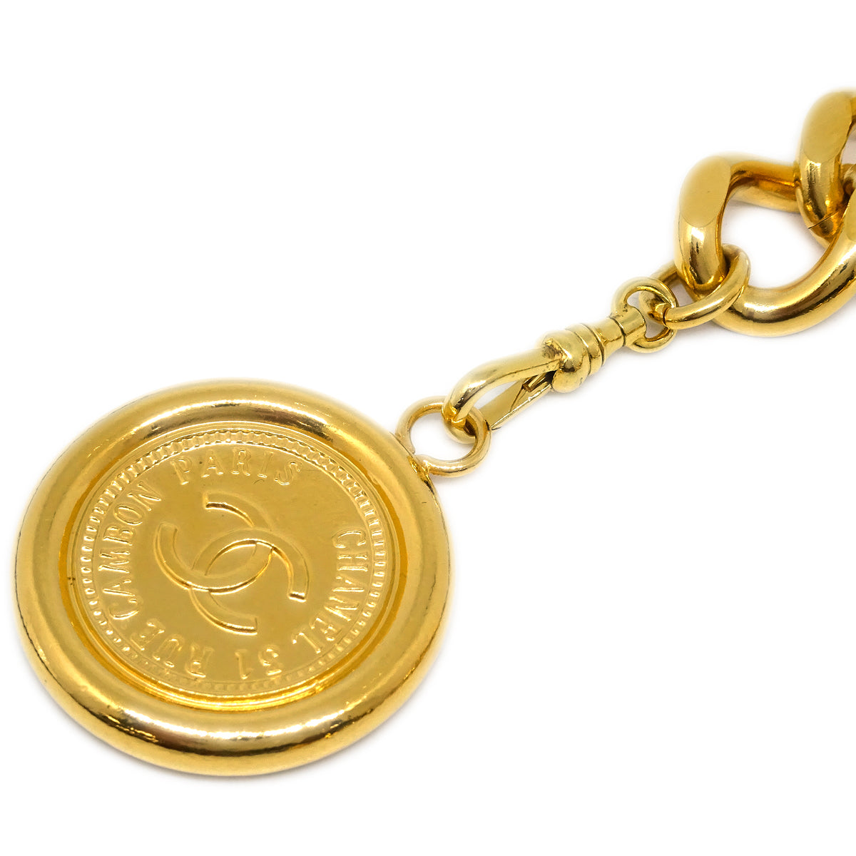 Luxury Chanel Medallion Chain Belt Small New
