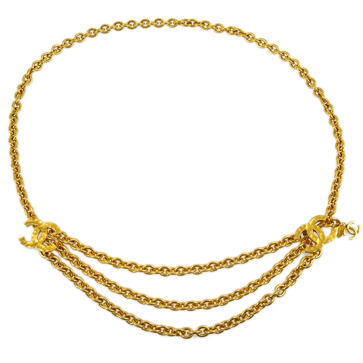 Luxury Chanel CC Chain Belt Gold 684 Small New