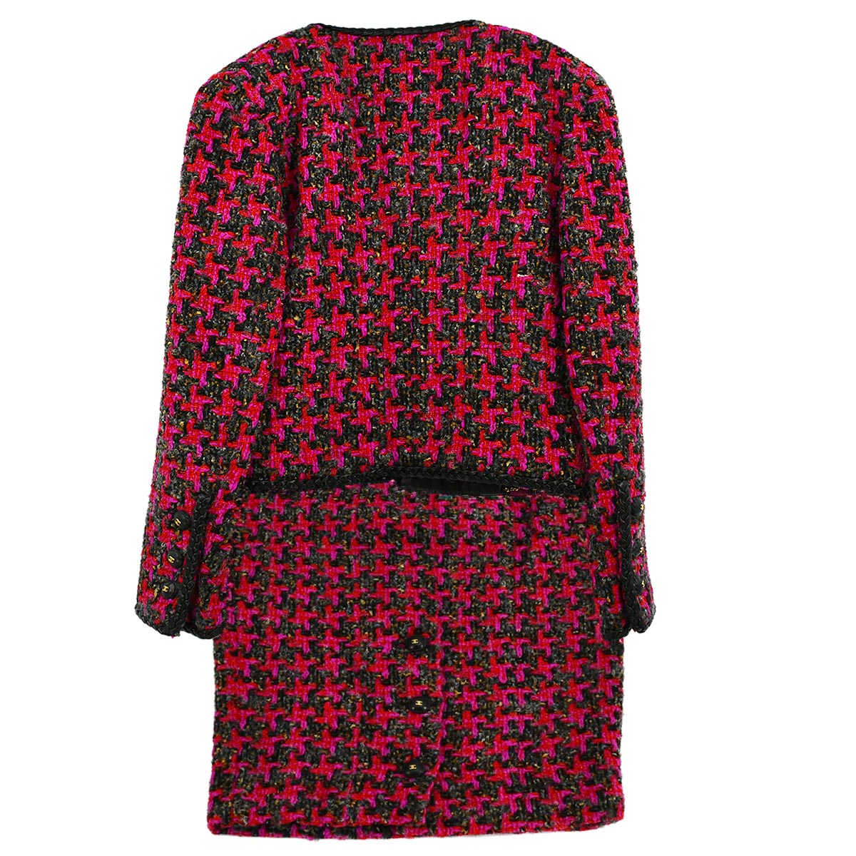 Luxury Chanel Setup Suit Jacket Skirt Pink 29 #36