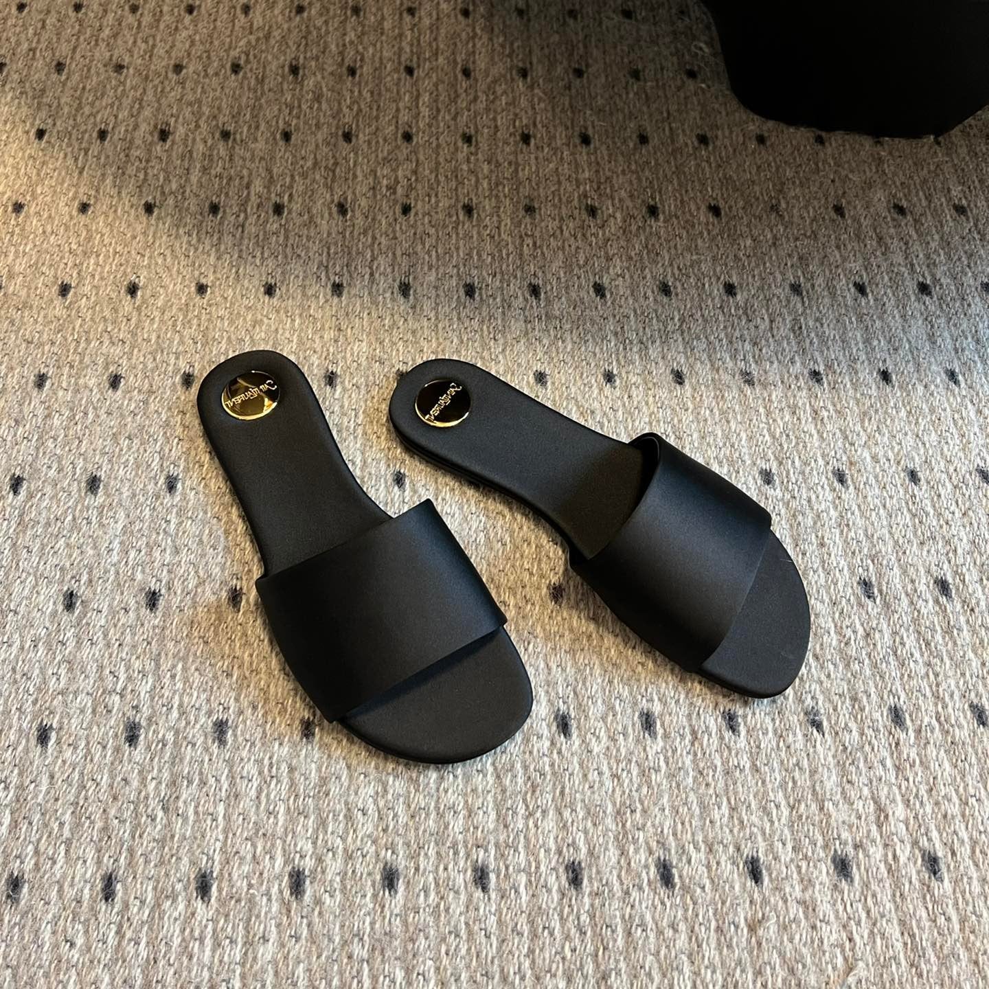 Luxury Saint Laurent SL CARLYLE SLIPPERS BLACK SATIN