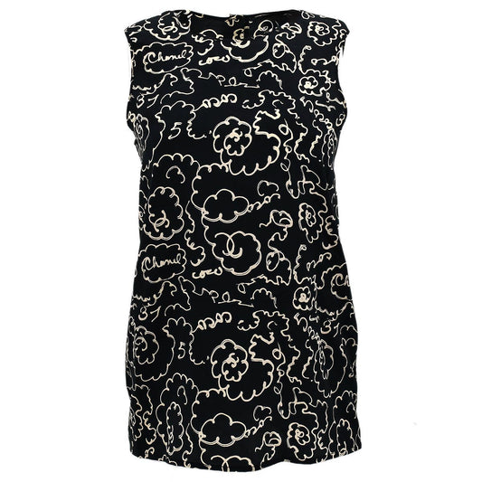 Luxury Chanel Sleeveless Tops Black