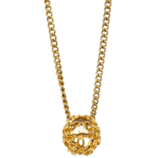 Luxury Chanel Chain Pendant Necklace Gold 98A