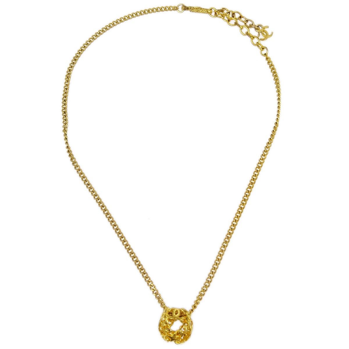 Luxury Chanel Chain Pendant Necklace Gold 98A