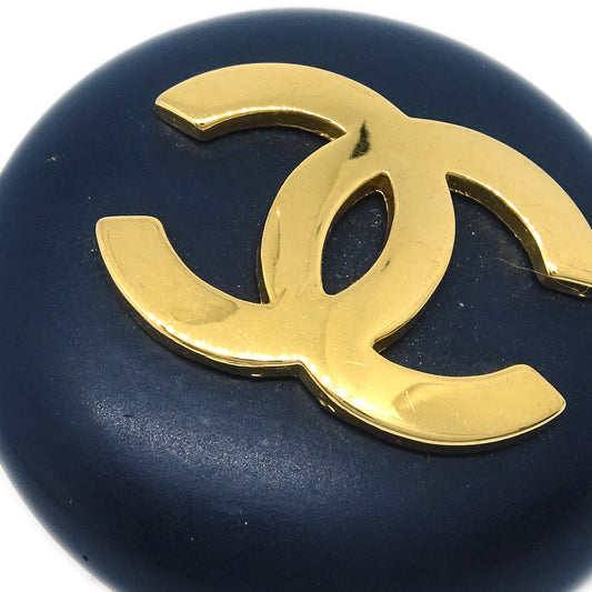 Luxury Chanel Black Button Earrings Clip-On 24