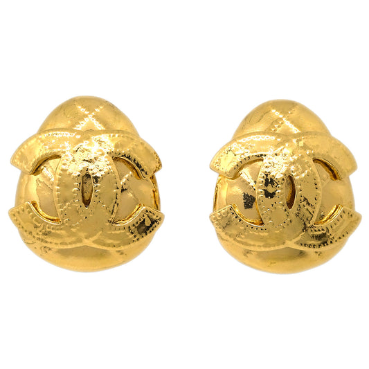 Luxury Chanel Earrings Clip-On Gold 94P