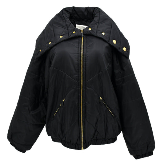 Luxury Chanel Zip Up Jacket Black #42