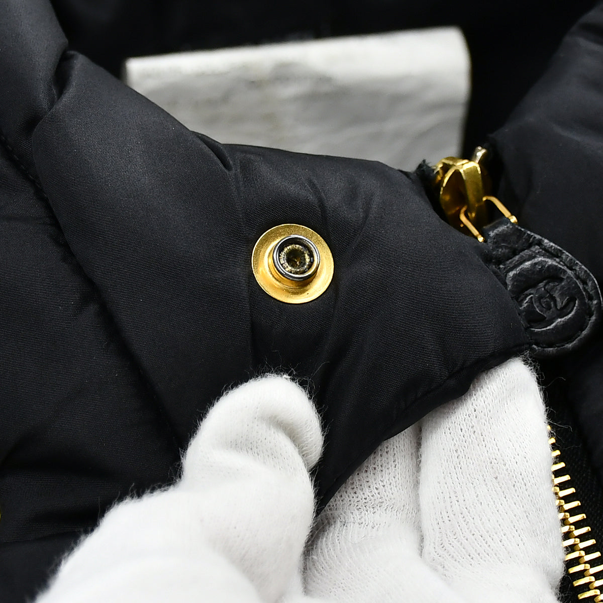 Luxury Chanel Zip Up Jacket Black #42