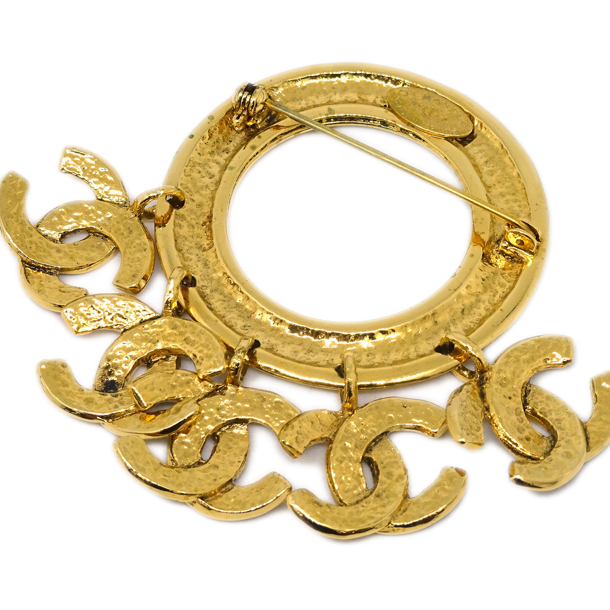 Luxury Chanel Hoop Brooch Pin Gold 94P