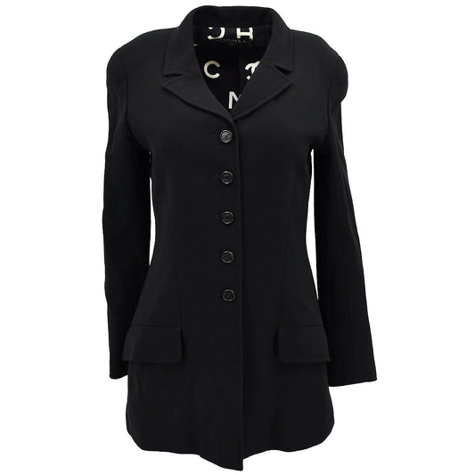 Luxury Chanel Single Breasted Jacket Black