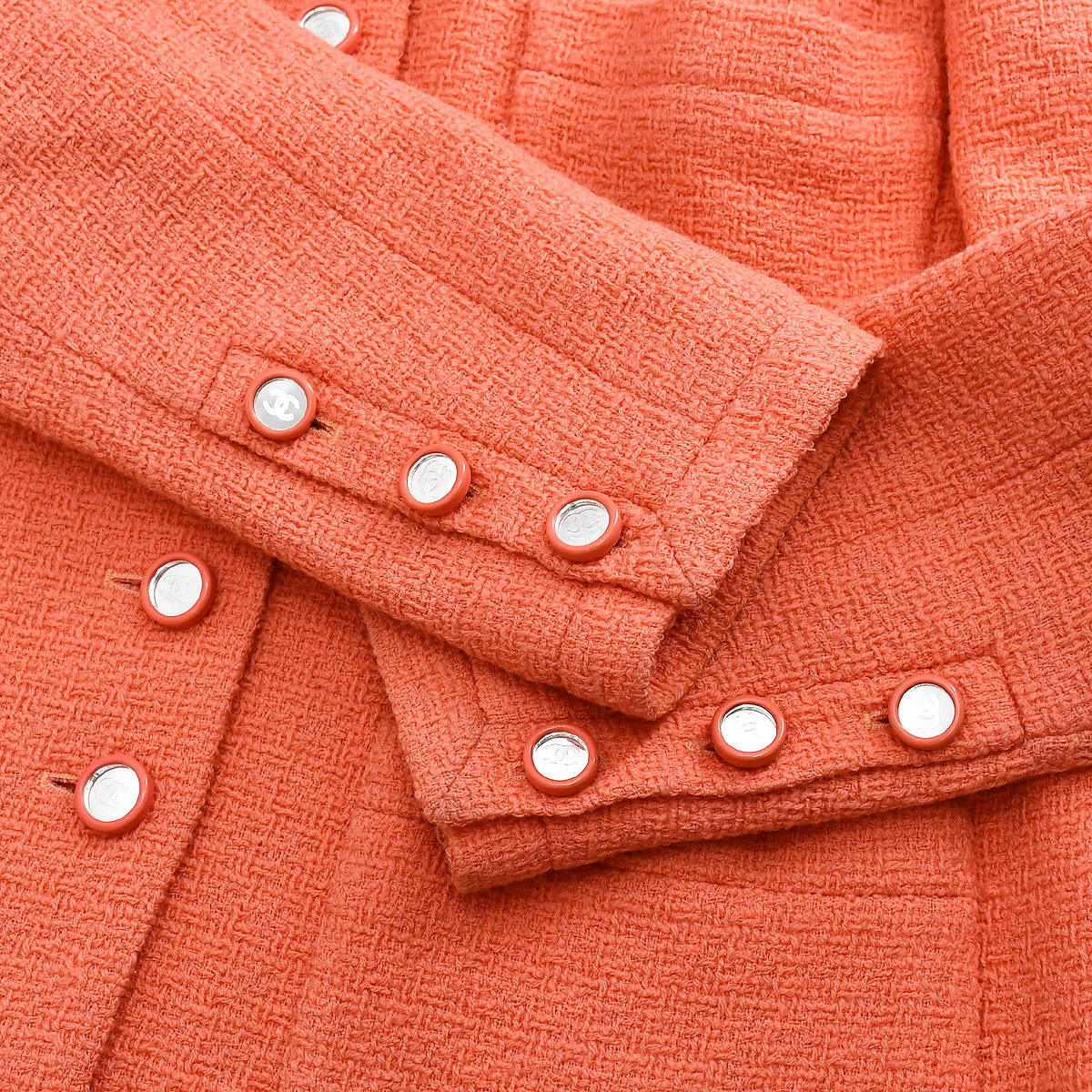 Luxury Chanel Setup Suit Jacket Skirt Pink 95C #44