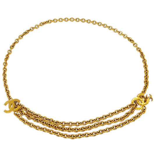 Luxury Chanel CC Chain Belt Gold 684 Small New