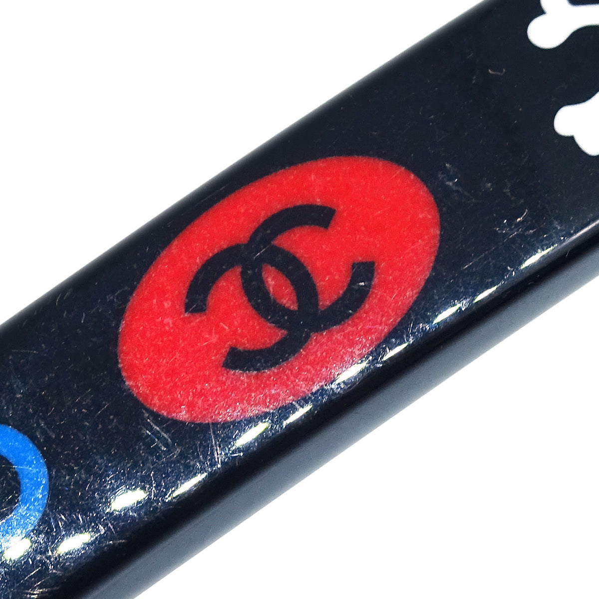 Luxury Chanel Hair Clip Hairpin Barrette Black 03P