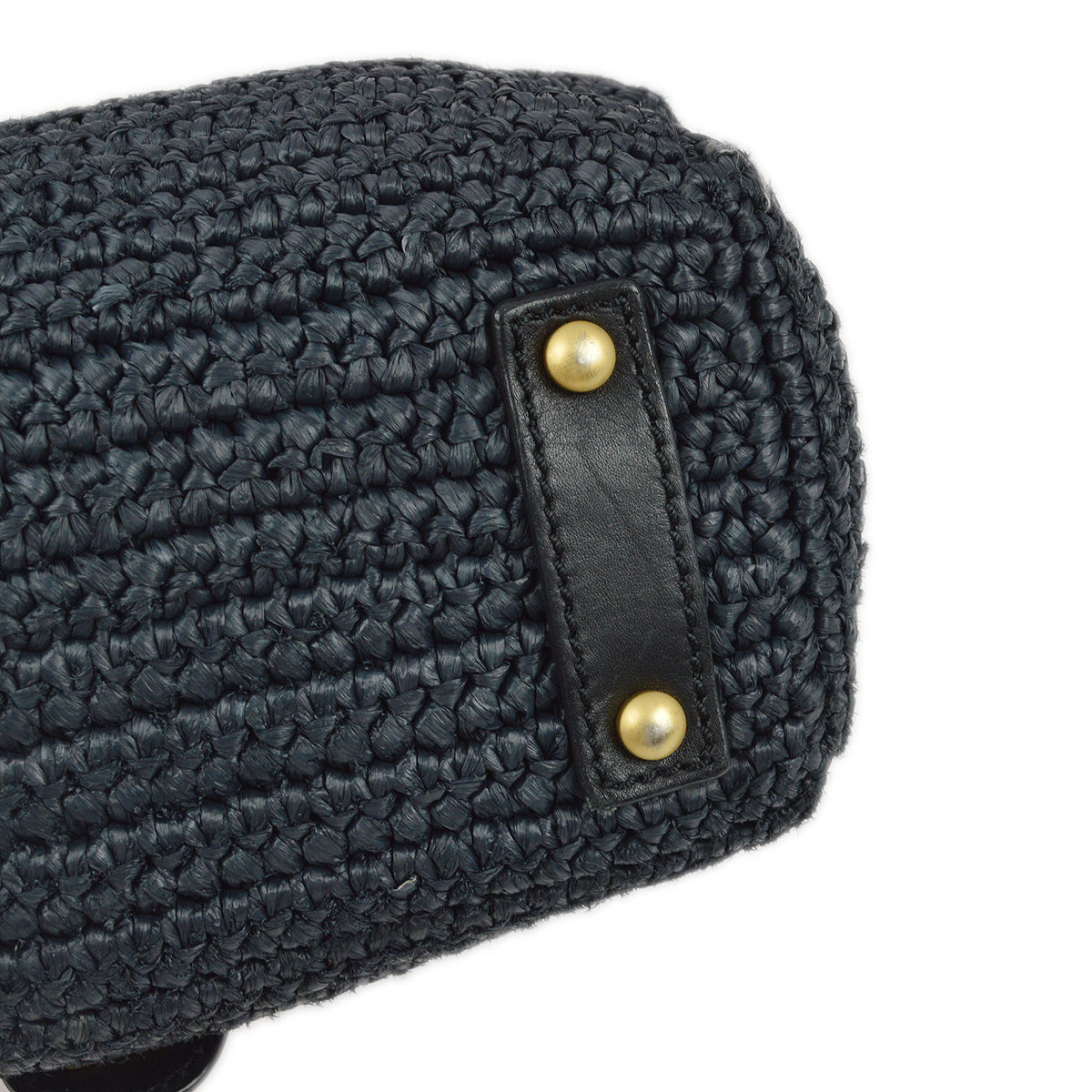 Luxury Chanel 2005-2006 Black Straw Chain Shoulder Bag