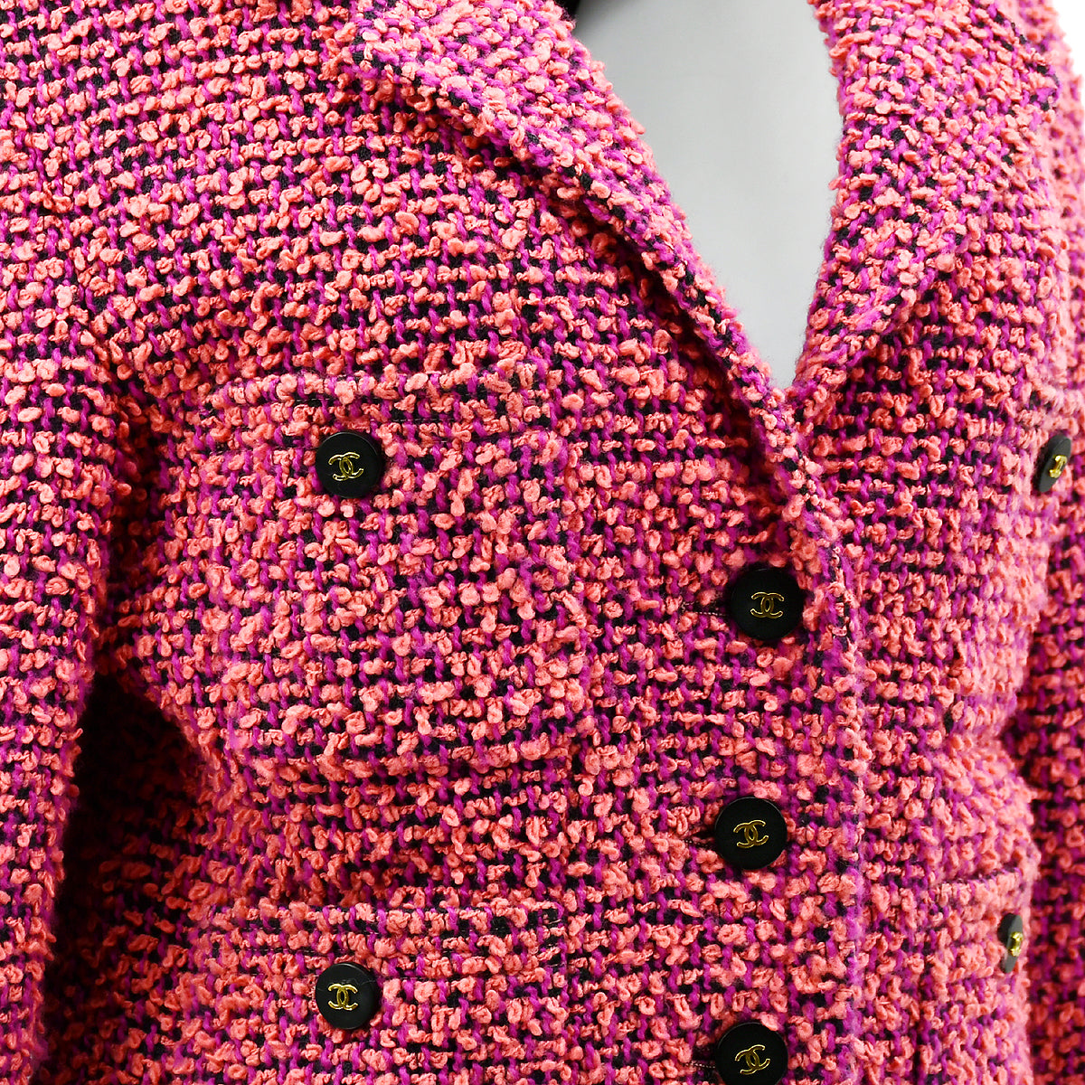 Luxury Chanel Setup Suit Jacket Skirt Pink 94A #44