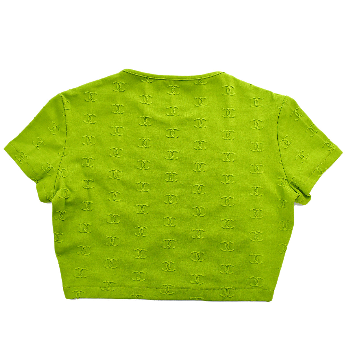Luxury Chanel Cropped T-shirt Green 97P #38