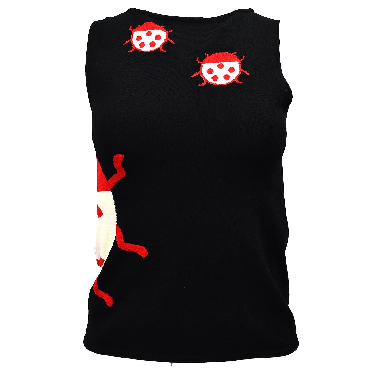 Luxury Chanel Ladybug Sleeveless Tops Black 04P #38
