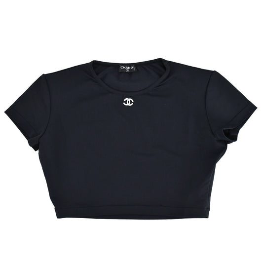 Luxury Chanel Cropped T-shirt Black #40