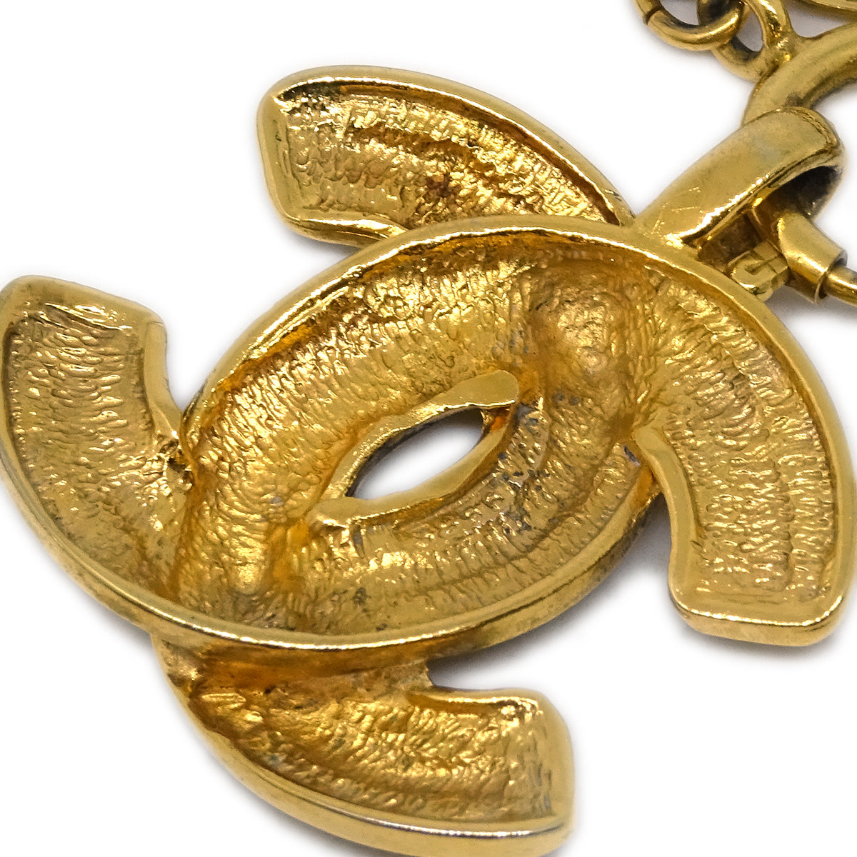 Luxury Chanel Gold CC Pendant Necklace 9982