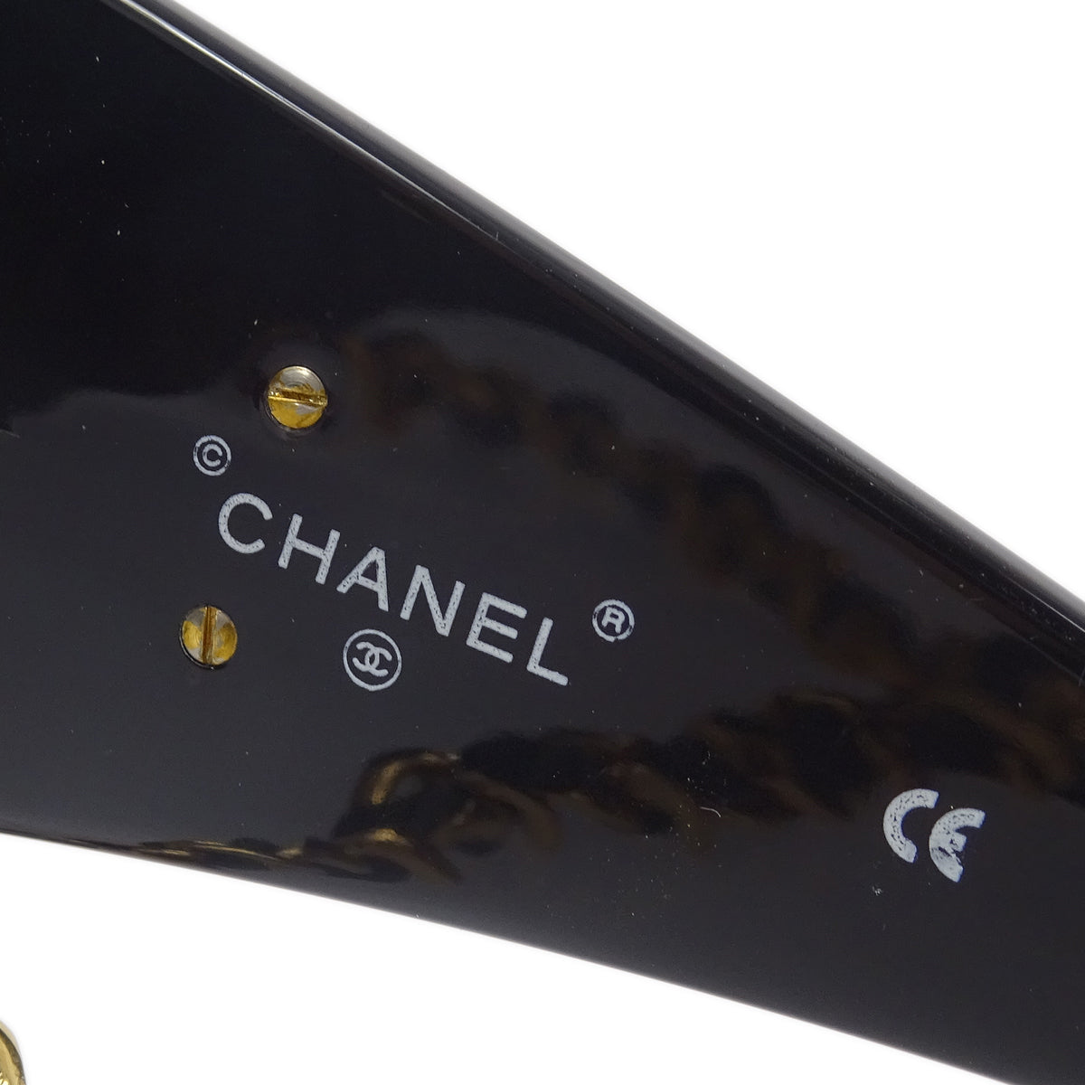 Luxury Chanel Chain Sunglasses Eyewear Black Small New