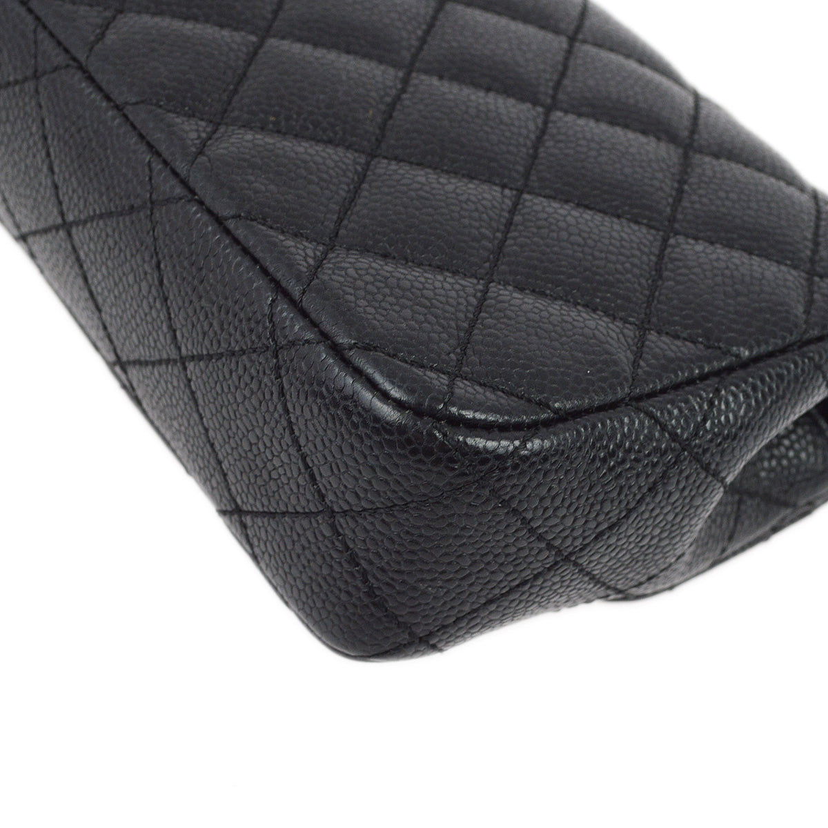 Luxury Chanel 2006-2008 Black Caviar East West Shoulder Bag