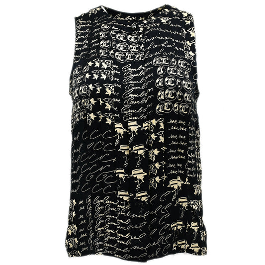 Luxury Chanel Sleeveless Top Black 06C #38