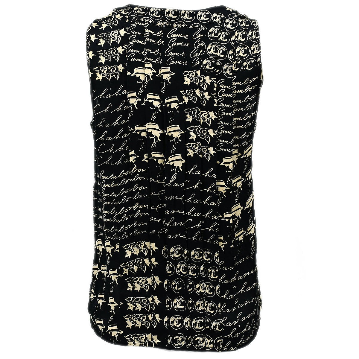 Luxury Chanel Sleeveless Top Black 06C #38