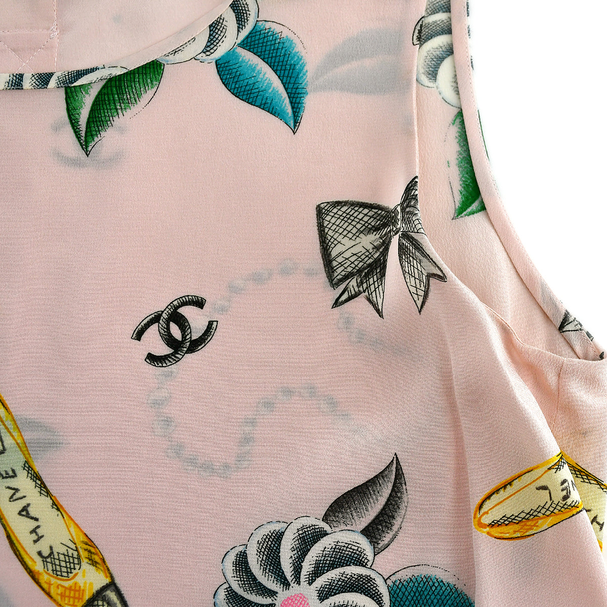 Luxury Chanel Sleeveless Top Pink