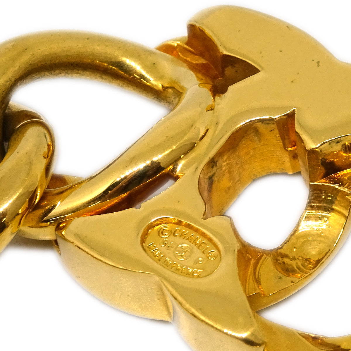 Luxury Chanel Turnlock Gold Chain Necklace 96P