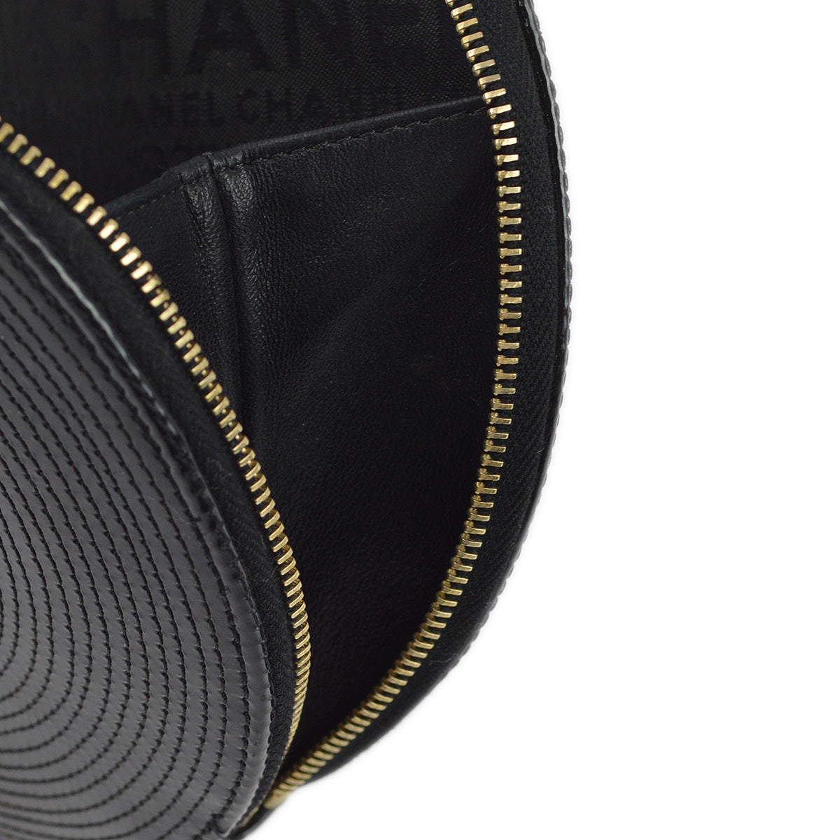 CHANEL Black Patent Leather Record Clutch Bag 173209