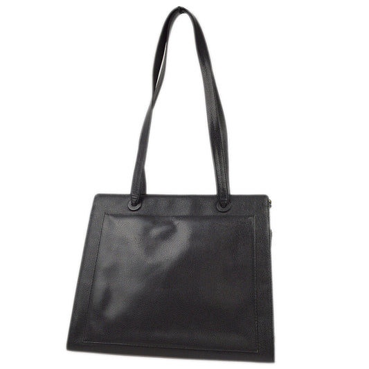 Luxury Chanel 1997-1999 Black Caviar Shoulder Tote Bag