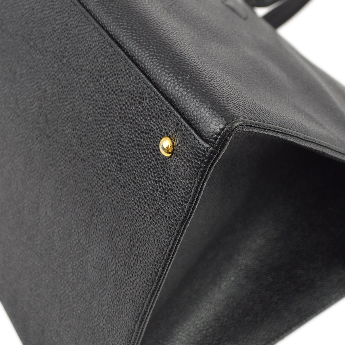 Luxury Chanel 1997-1999 Black Caviar Shoulder Tote Bag