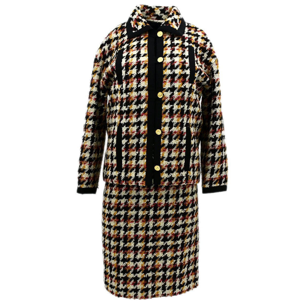 Luxury Chanel Setup Suit Jacket Dress Black 01 #38