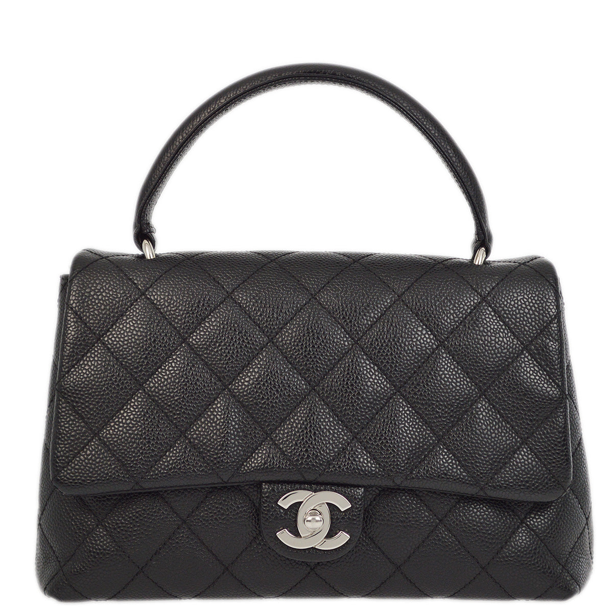 Luxury Chanel 2006-2008 Black Caviar Handbag