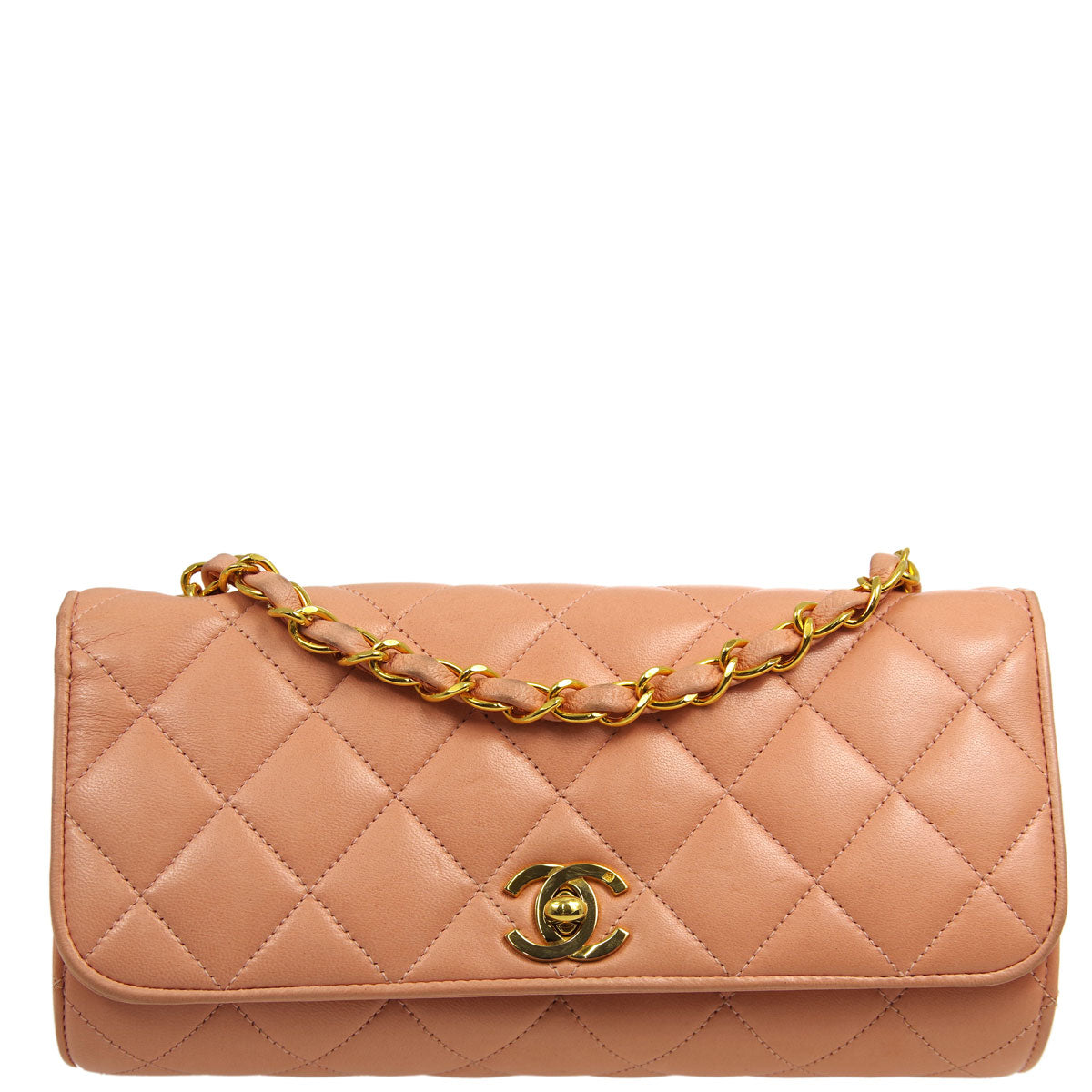 Luxury Chanel * 1994-1996 Pink Lambskin Classic Single Flap Shoulder Bag