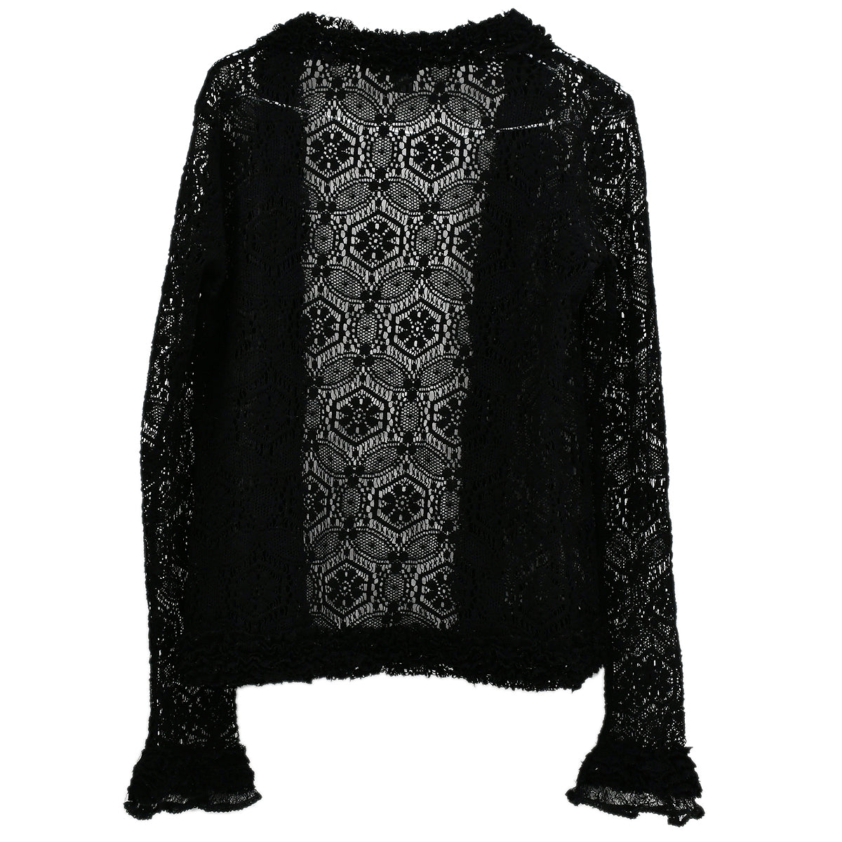 Luxury Chanel Lace Cardigan Black 04A #40