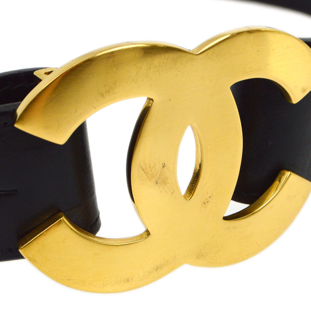 Luxury Chanel Belt Black 96A #80/32 Small New