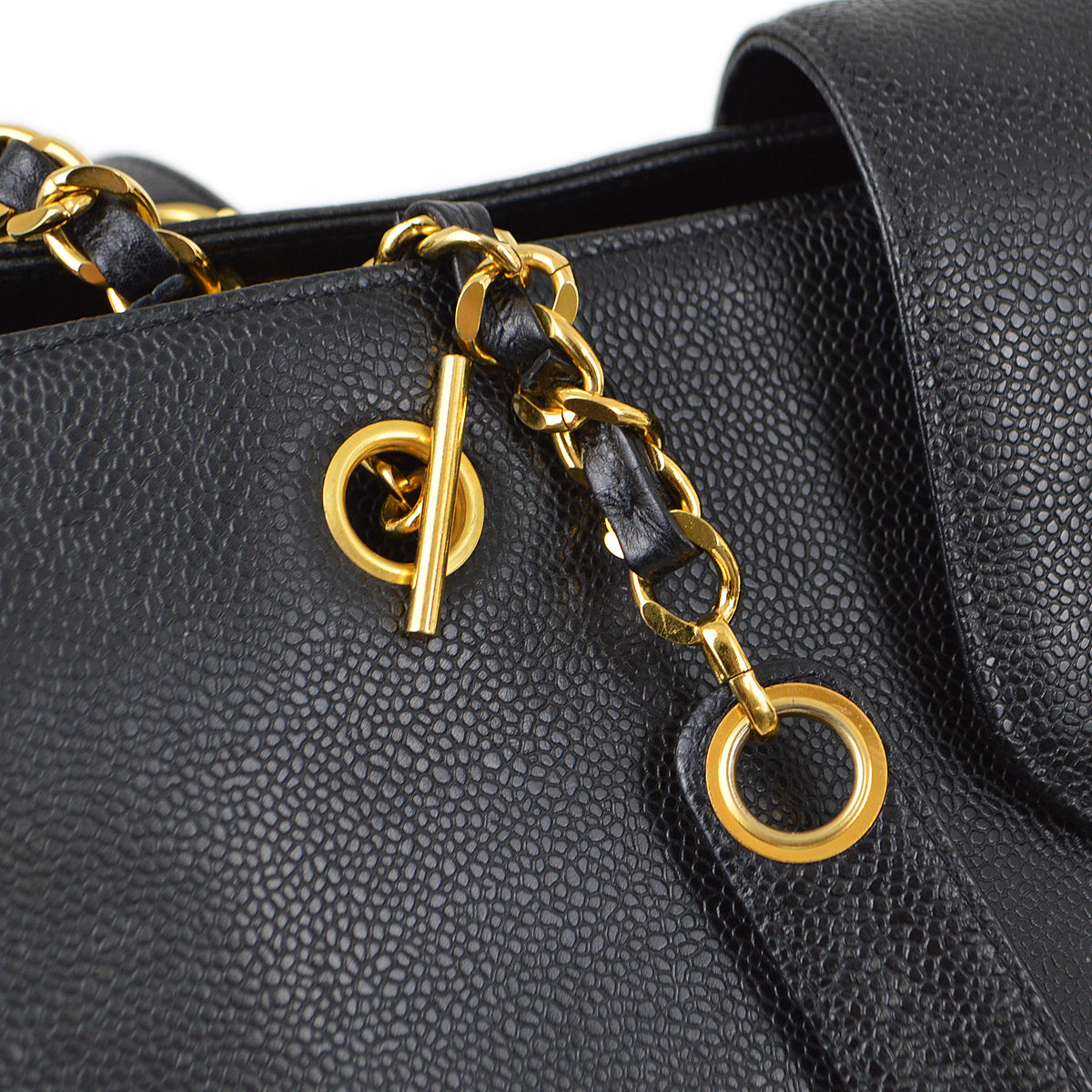 Luxury Chanel 1991-1994 Black Caviar Supermodel Shoulder Bag