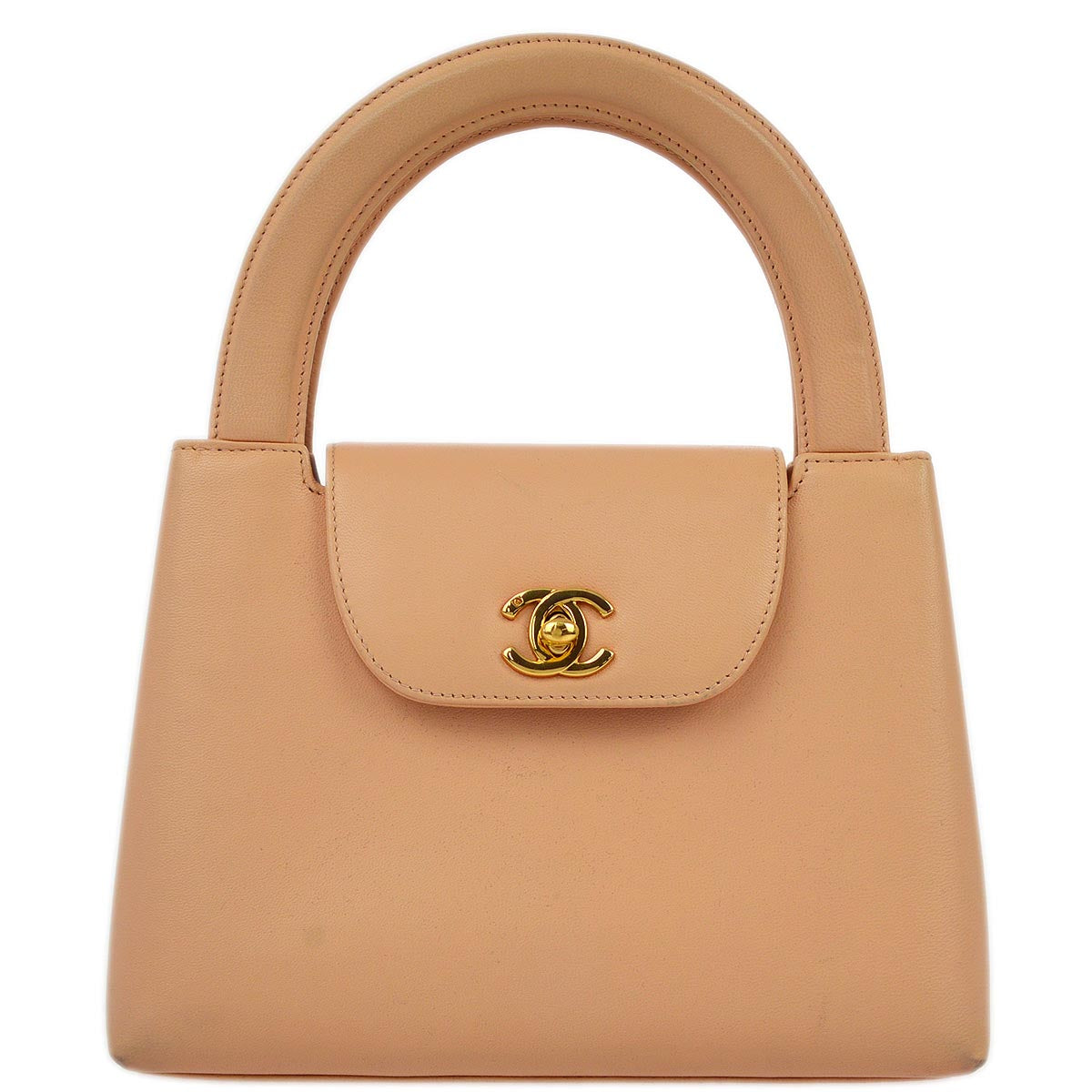 Luxury Chanel 1997-1999 Beige Lambskin Handbag