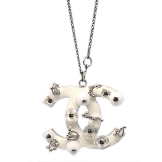 Luxury Chanel Chain Necklace Silver B10A