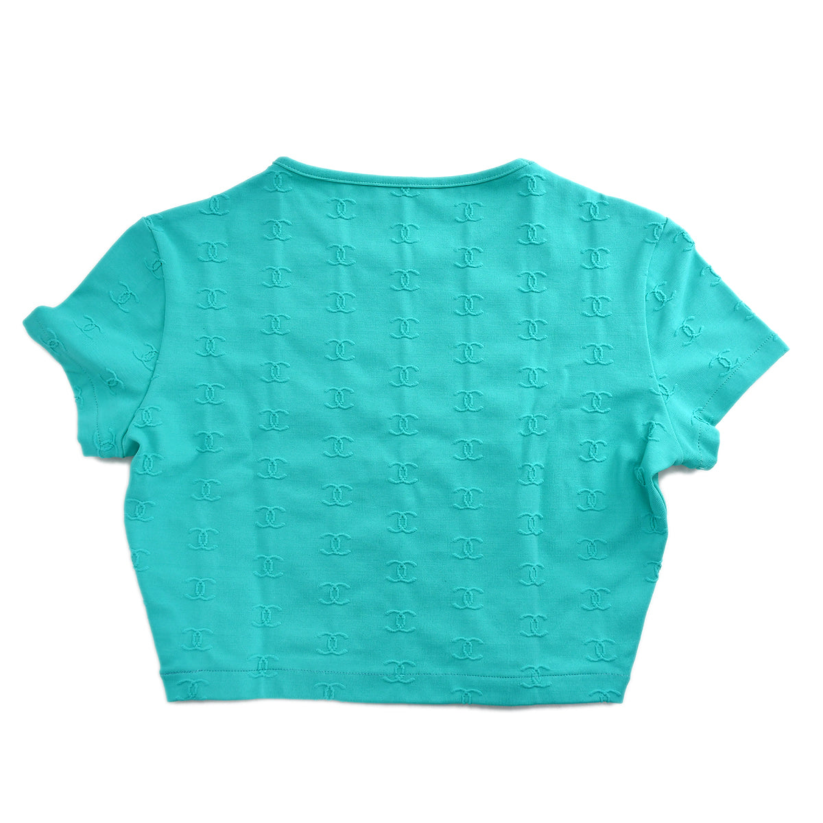 Luxury Chanel Cropped T-shirt Light Blue 97P #38